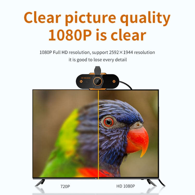 312 1080P HD USB 2.0 PC Desktop Camera Webcam with Mic, Cable Length: about 1.3m, Configuration:w...