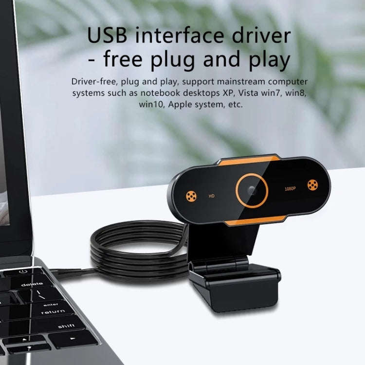 312 1080P HD USB 2.0 PC Desktop Camera Webcam with Mic, Cable Length: about 1.3m, Configuration:w...