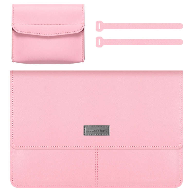 Litchi Pattern PU Leather Waterproof Ultra-thin Protection Liner Bag Briefcase Laptop Carrying Ba...