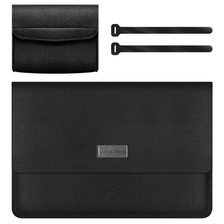 Litchi Pattern PU Leather Waterproof Ultra-thin Protection Liner Bag Briefcase Laptop Carrying Ba...