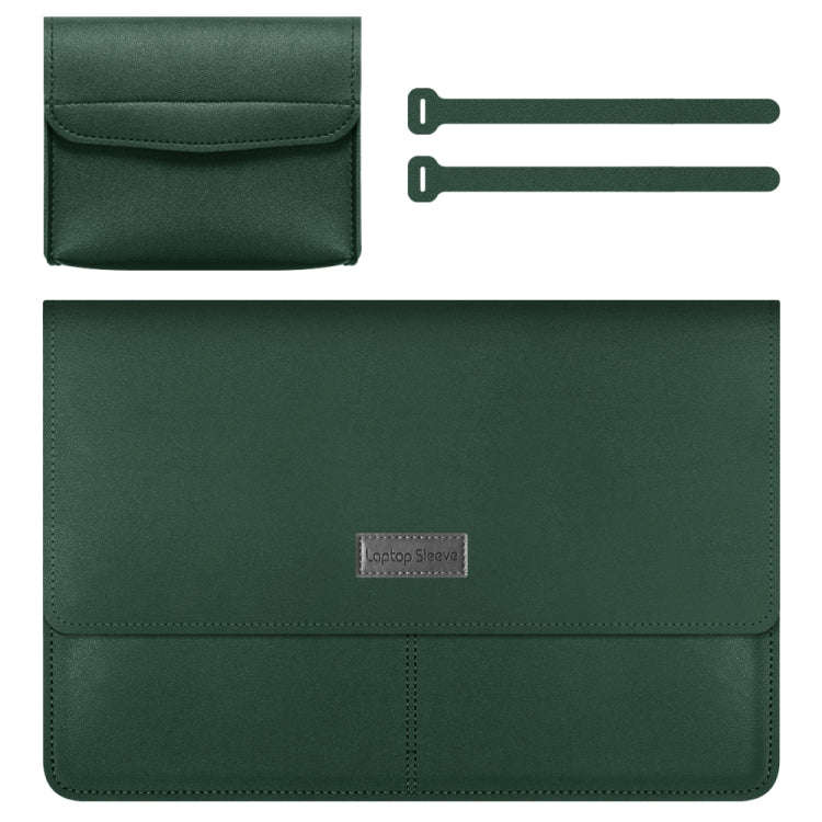 Litchi Pattern PU Leather Waterproof Ultra-thin Protection Liner Bag Briefcase Laptop Carrying Ba...