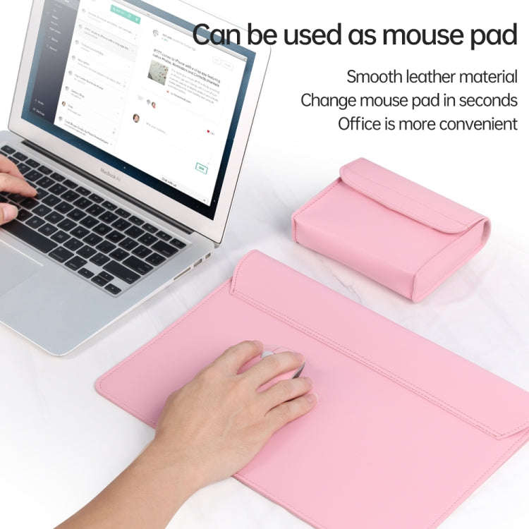 Litchi Pattern PU Leather Waterproof Ultra-thin Protection Liner Bag Briefcase Laptop Carrying Ba...