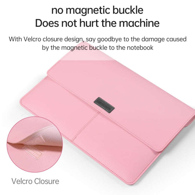 Litchi Pattern PU Leather Waterproof Ultra-thin Protection Liner Bag Briefcase Laptop Carrying Ba...