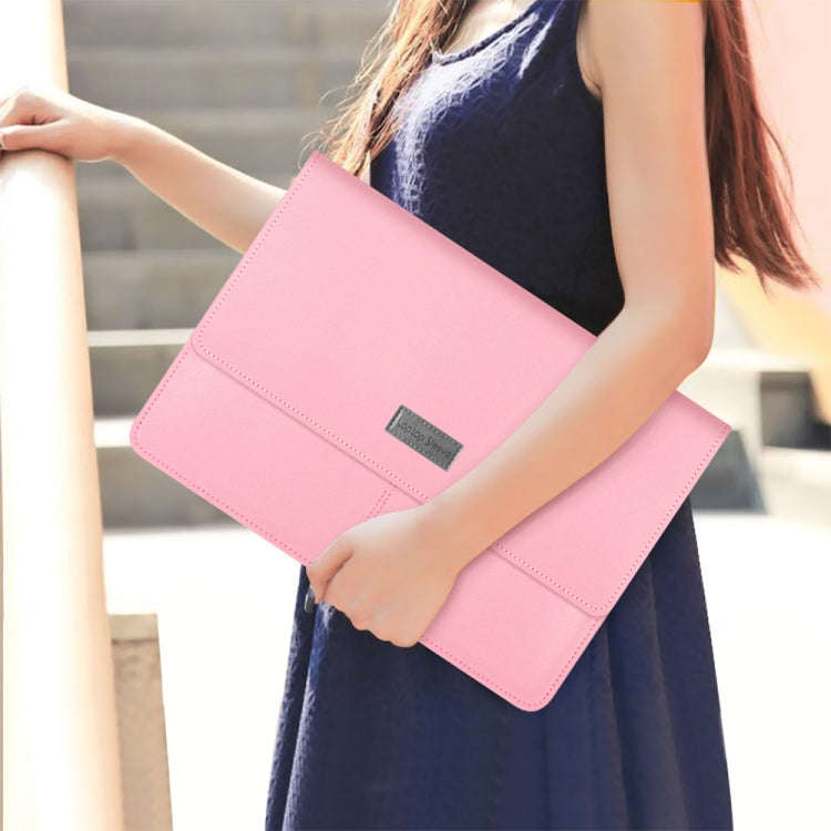 Litchi Pattern PU Leather Waterproof Ultra-thin Protection Liner Bag Briefcase Laptop Carrying Ba...