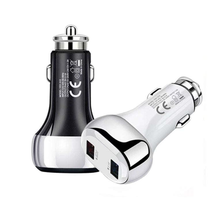 YSY-312 18W Portable QC3.0 Dual USB Mobile Phones and Tablet PCs Universal Car Charger(White)