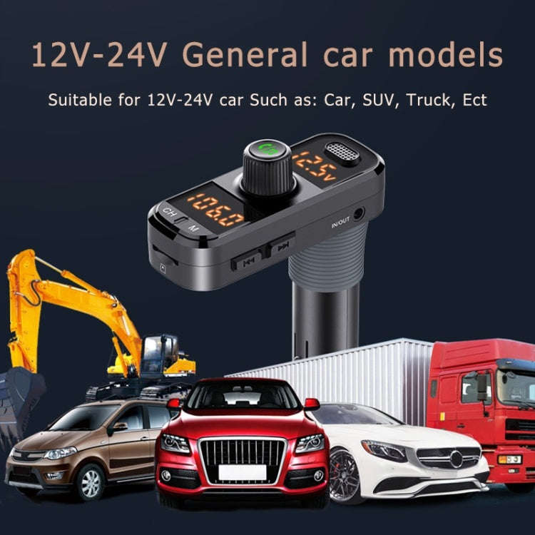 BC70 Car Bluetooth 5.0 FM Transmitter Radio Adapter Dual Display Wireless Handsfree Call MP3 Musi...