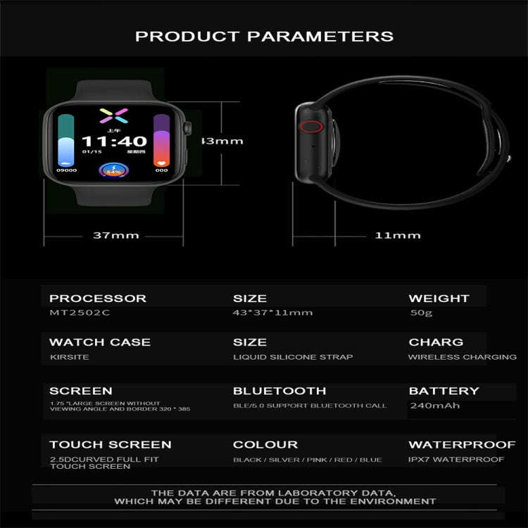 FK99 Plus 1.75 inch Color Screen IPX7 Waterproof Smart Watch, Support Bluetooth Call / Heart Rate...