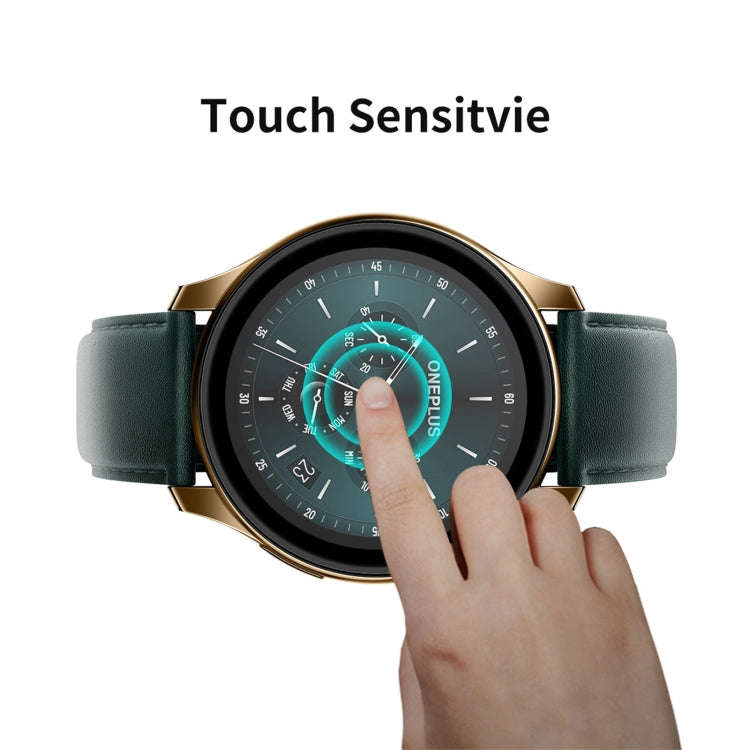 2pcs For OnePlus Watch ENKAY Hat-Prince 3D Full Screen Soft PC Edge + PMMA HD Screen Protector Film