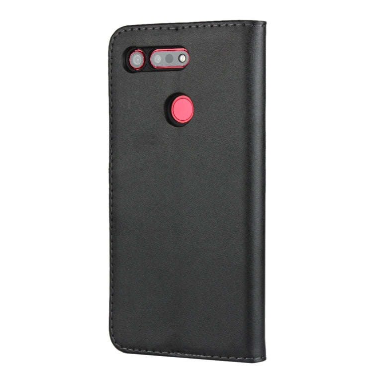 Horizontal Flip Leather Case for Huawei Honor V20, with Magnetic Buckle & Holder & Card Slots & W...
