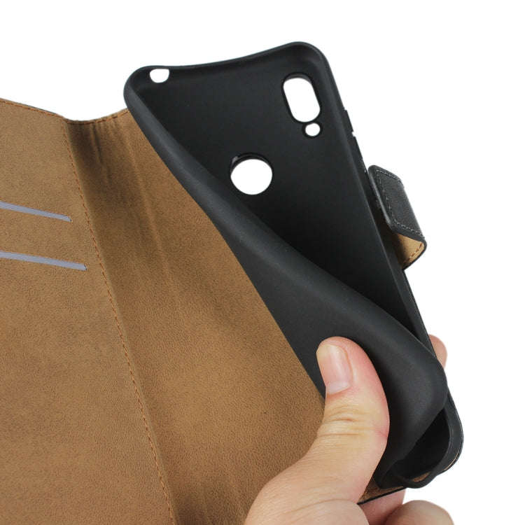 Horizontal Flip Leather Case for Huawei Y6 (2019), with Magnetic Buckle & Holder & Card Slots & W...