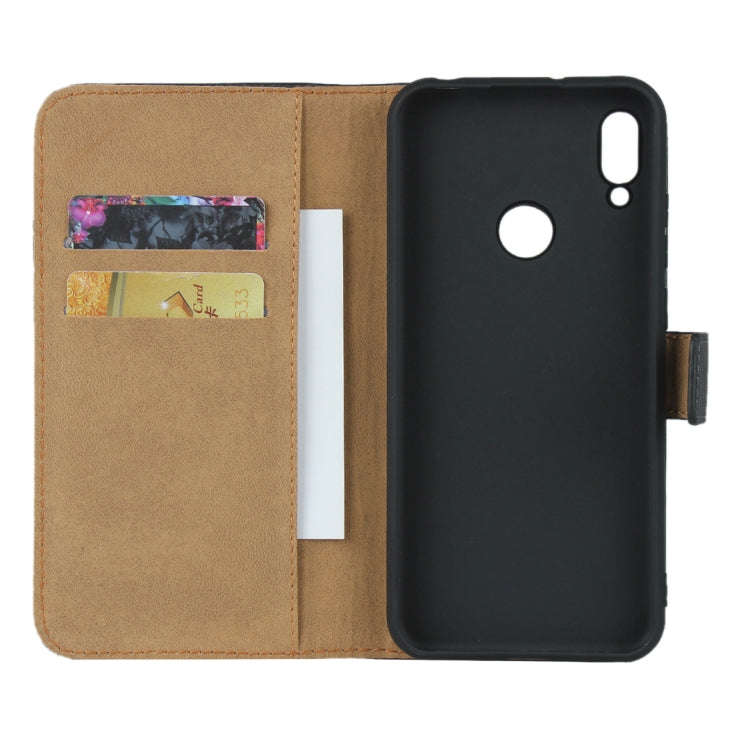 Horizontal Flip Leather Case for Huawei Y6 (2019), with Magnetic Buckle & Holder & Card Slots & W...