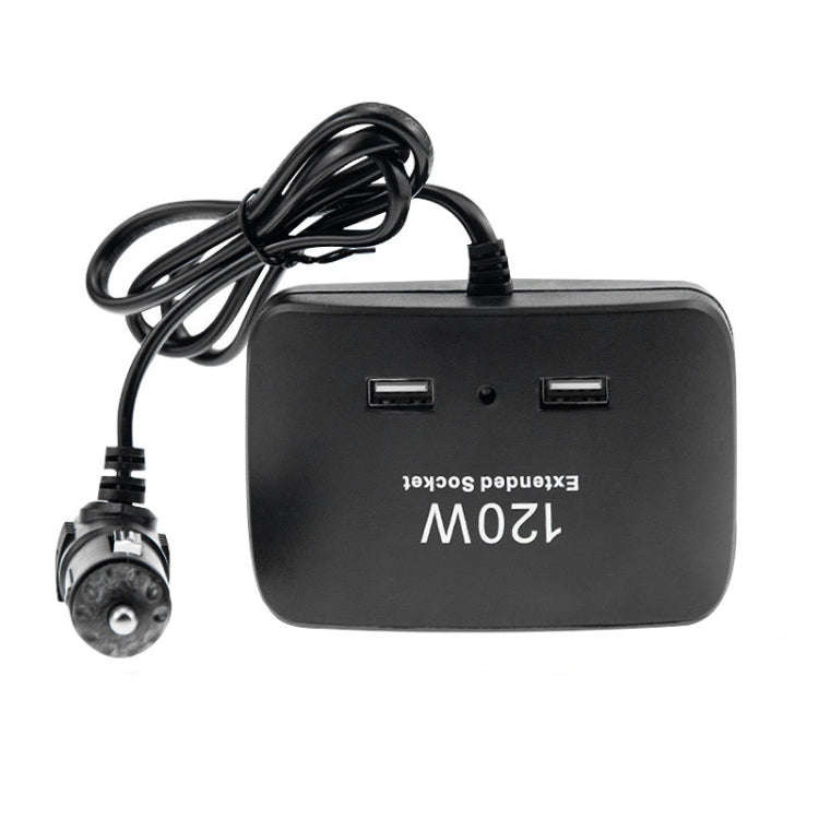 120W Car Cigarette Lighter Adapter, 3-Socket Cigarette Lighter Splitter with Dual USB Car Charger...
