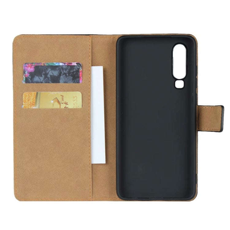 Horizontal Flip Leather Case for Huawei P30, with Magnetic Buckle & Holder & Card Slots & Wallet(...