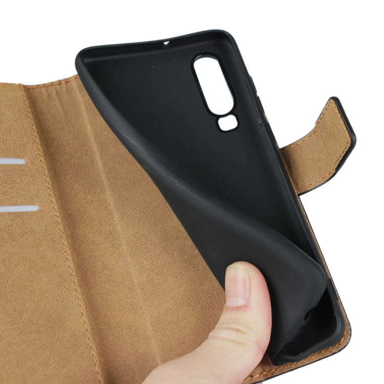 Horizontal Flip Leather Case for Huawei P30, with Magnetic Buckle & Holder & Card Slots & Wallet(...