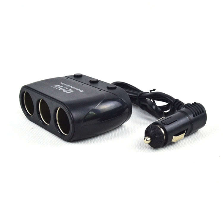 Cigarette Lighter Adapter Splitter 3 Sockets Cigarette Lighter Splitter 12V/24V Power Car Charger...