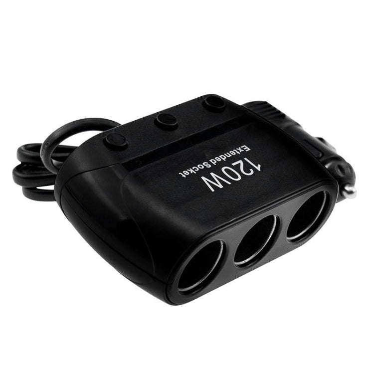 Cigarette Lighter Adapter Splitter 3 Sockets Cigarette Lighter Splitter 12V/24V Power Car Charger...