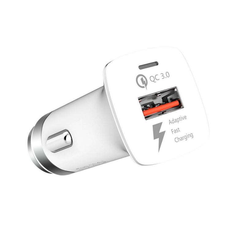 LZ-328 Safety Hammer Type QC3.0 USB  Fast Charging Car Charger(Black)