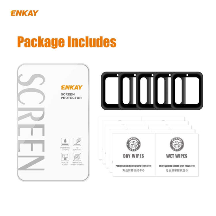 For Redmi Watch 5 PCS ENKAY Hat-Prince 3D Full Screen Soft PC Edge + PMMA HD Screen Protector Film