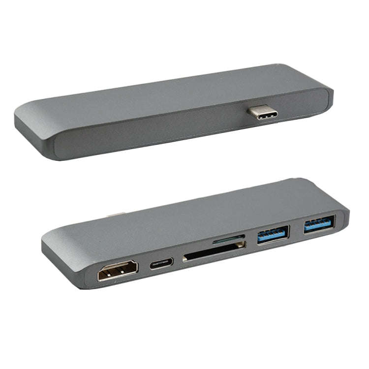 WS-15 6 in 1 Type-C to HDMI + USB 3.0 x 2 + SD + TF + PD HUB Converter