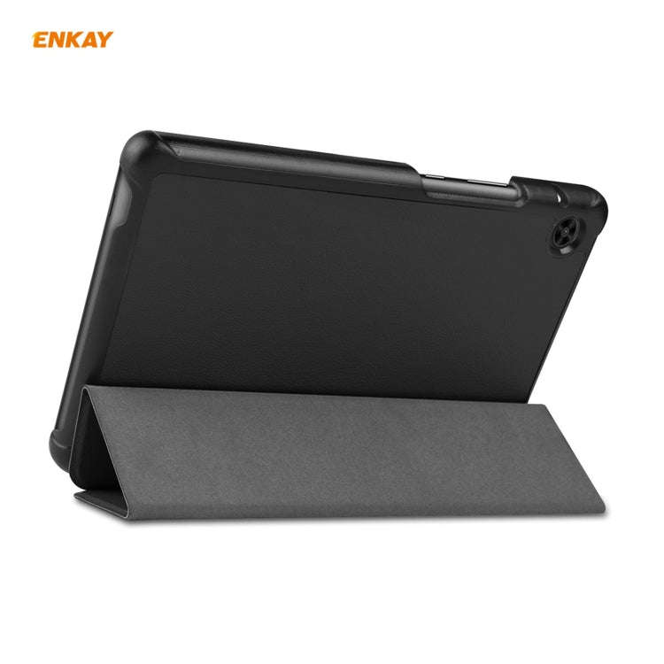 ENKAY PU Leather + Plastic Case with Three-folding Holder for Huawei MatePad T8 / Honor Tablet X7...
