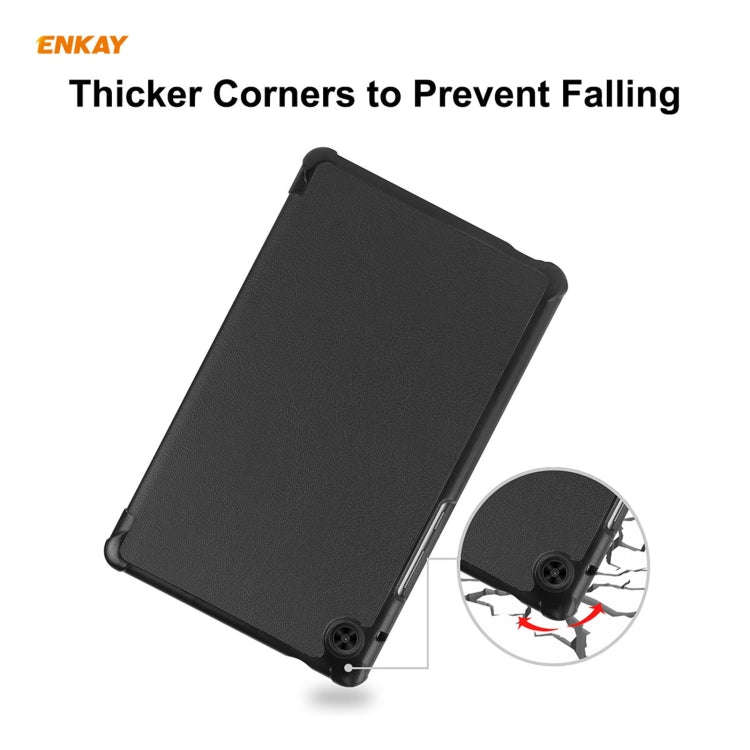 ENKAY PU Leather + Plastic Case with Three-folding Holder for Huawei MatePad T8 / Honor Tablet X7...