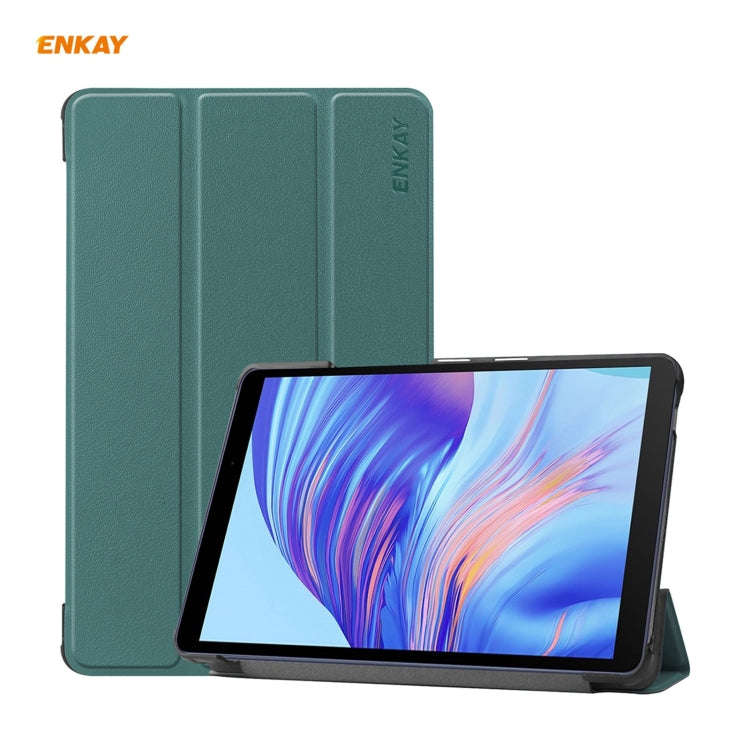 ENKAY PU Leather + Plastic Case with Three-folding Holder for Huawei MatePad T8 / Honor Tablet X7...