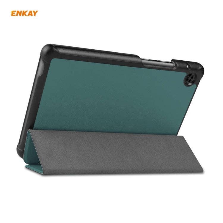 ENKAY PU Leather + Plastic Case with Three-folding Holder for Huawei MatePad T8 / Honor Tablet X7...