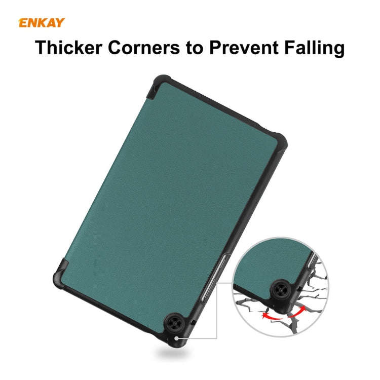 ENKAY PU Leather + Plastic Case with Three-folding Holder for Huawei MatePad T8 / Honor Tablet X7...