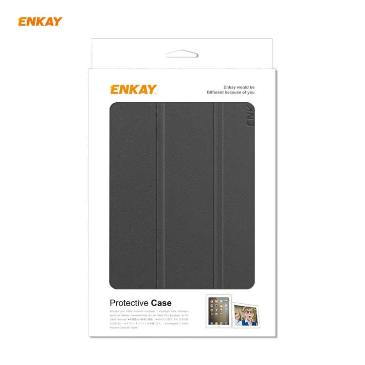 ENKAY PU Leather + Plastic Case with Three-folding Holder for Huawei MatePad T8 / Honor Tablet X7...