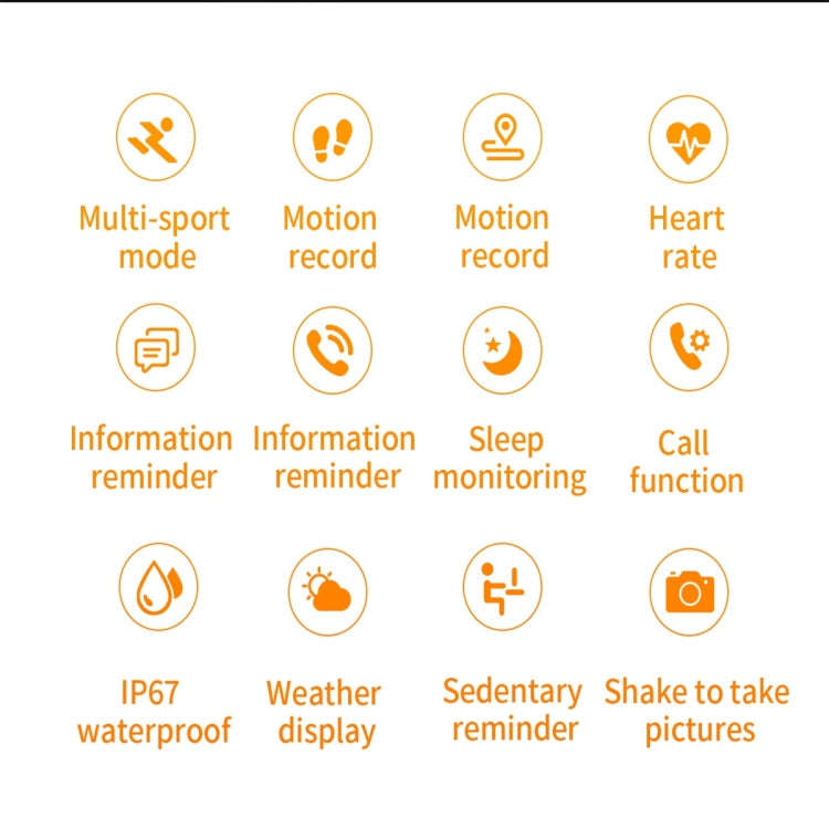 H10 1.54inch Color Screen Smart Watch IP67 Waterproof,Support Bluetooth Call/Heart Rate Monitorin...