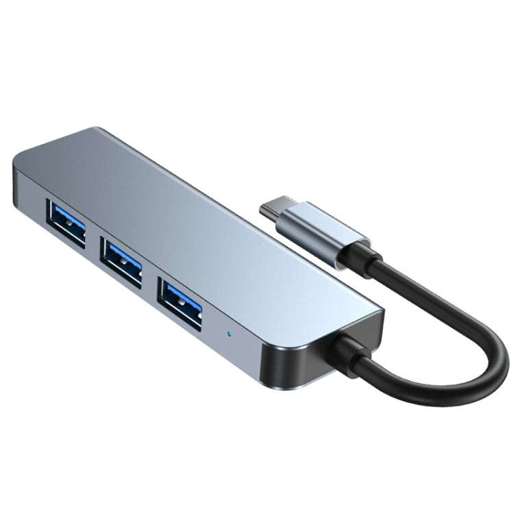 4 in 1 Type-C to 3 x USB 2.0 Ports + USB 3.0 Port Network HUB
