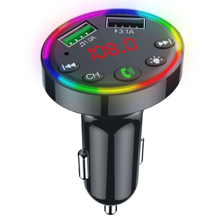 F9 Car MP3 Modulator Player Wireless Hands-free Audio Receiver Dual USB Fast Charger FM Transmitt...