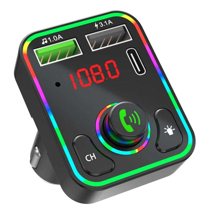 F3 Car FM Transmitter LED Backlight Receiver MP3 Player 3.1A USB Charger Dual USB Charger