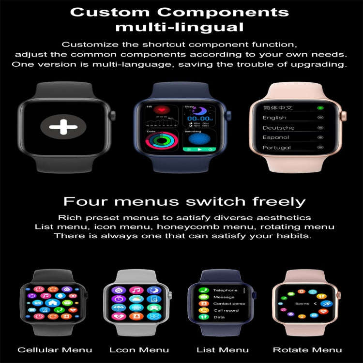 DT100pro 1.75 inch Color Screen Smart Watch IP68 Waterproof,Support Bluetooth Call/Heart Rate Mon...