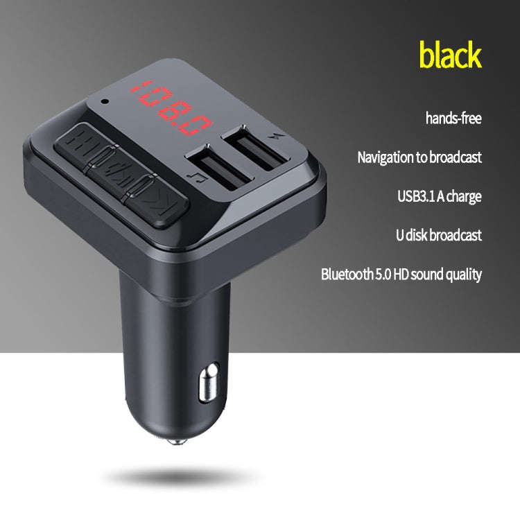 C6 MP3 Modulator Hands-free Wireless Audio Receiver 3.1A Dual USB Fast Charger FM Transmitter Car...