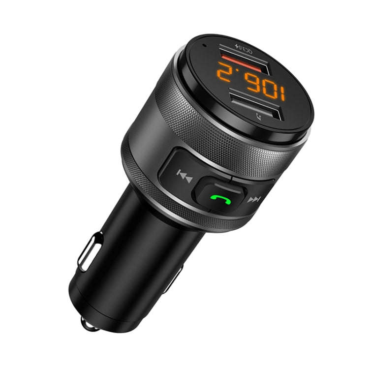 C57 QC3.0 Wireless FM Transmitter Fast Car Charger Bluetooth 5.0 Hands-free Car Modulator USB Fla...