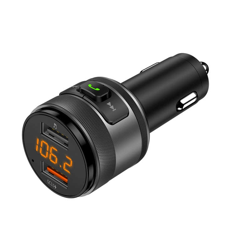 C57 QC3.0 Wireless FM Transmitter Fast Car Charger Bluetooth 5.0 Hands-free Car Modulator USB Fla...
