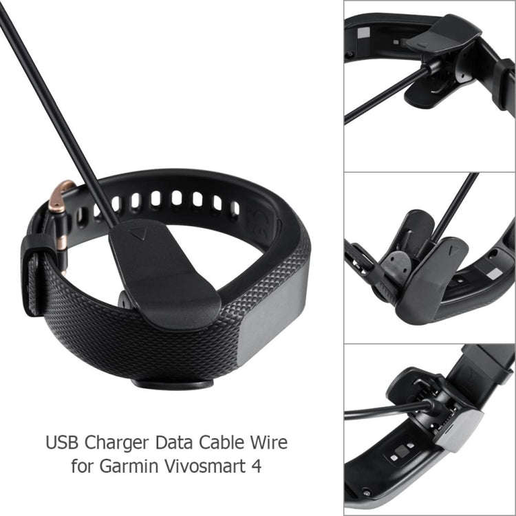 Plastic Charger for Garmin Vivosmart 4 Smartwatch, Data Cable, Replacement Cable, 1m