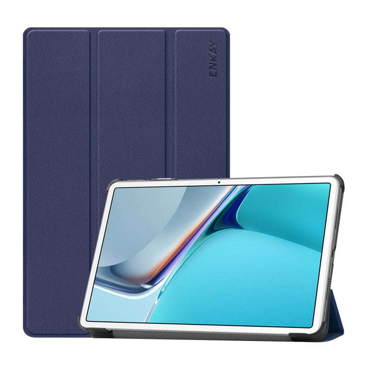 For Huawei MatePad 11 2021 ENKAY Custer Texture Horizontal Flip PU+PC Leather Case with Three-fol...