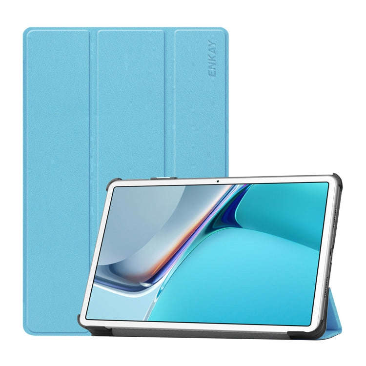 For Huawei MatePad 11 2021 ENKAY Custer Texture Horizontal Flip PU+PC Leather Case with Three-fol...