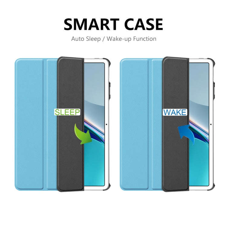 For Huawei MatePad 11 2021 ENKAY Custer Texture Horizontal Flip PU+PC Leather Case with Three-fol...