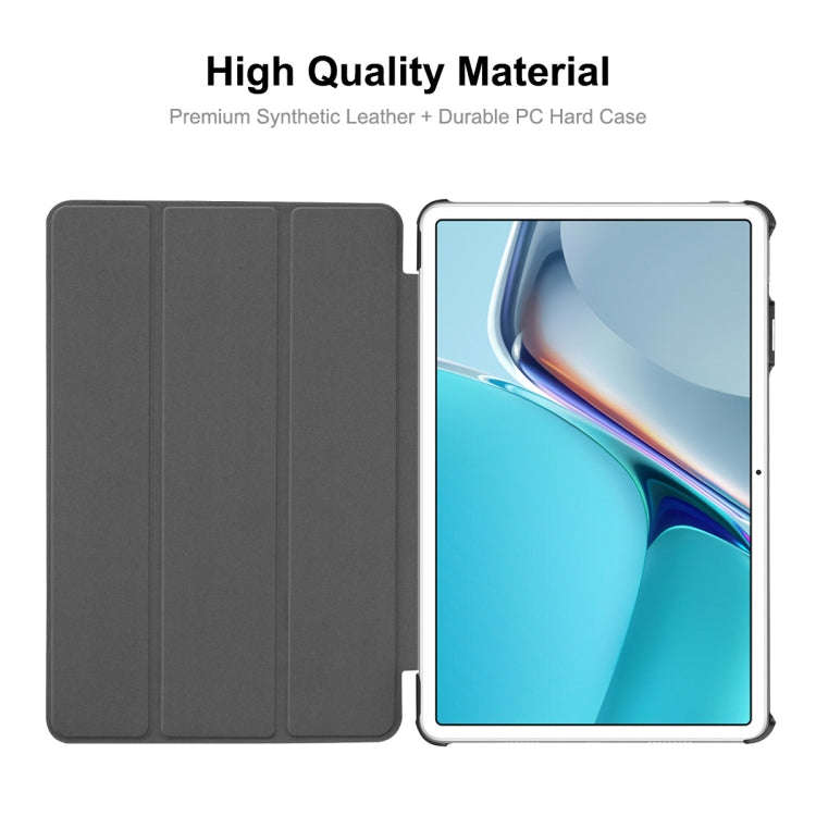 For Huawei MatePad 11 2021 ENKAY Custer Texture Horizontal Flip PU+PC Leather Case with Three-fol...