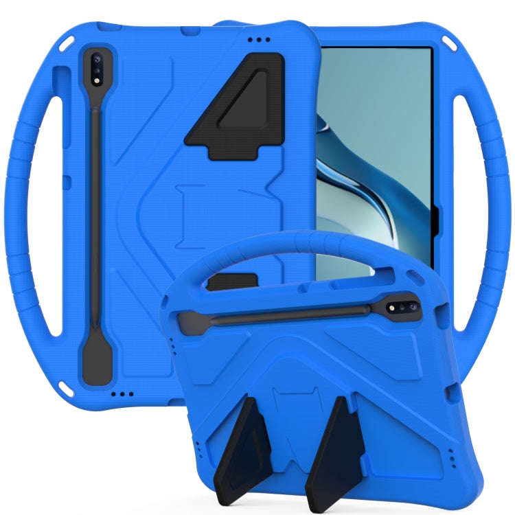 For Huawei MatePad Pro 12.6 2021 EVA Flat Anti Falling Protective Case Shell with Holder(Blue)