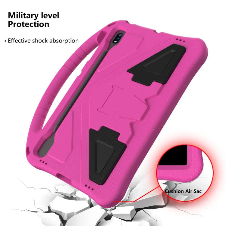 For Huawei MatePad Pro 12.6 2021 EVA Flat Anti Falling Protective Case Shell with Holder(RoseRed)