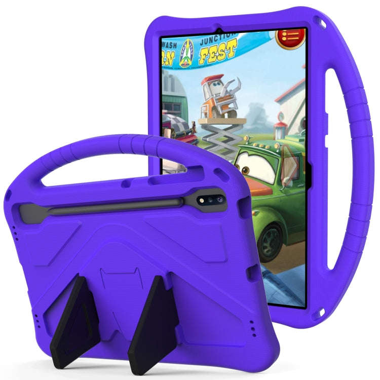 For Huawei MatePad Pro 12.6 2021 EVA Flat Anti Falling Protective Case Shell with Holder(Purple)