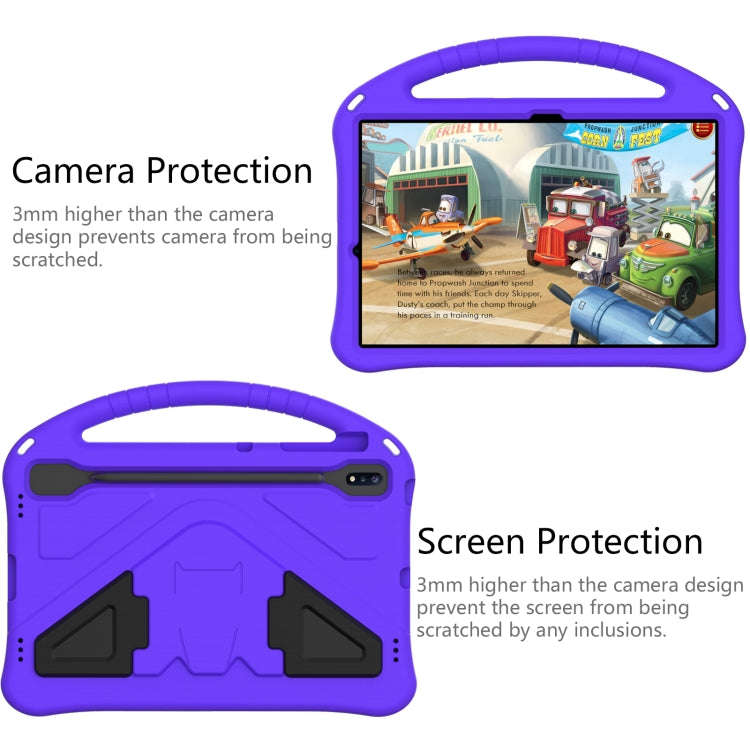 For Huawei MatePad Pro 12.6 2021 EVA Flat Anti Falling Protective Case Shell with Holder(Purple)