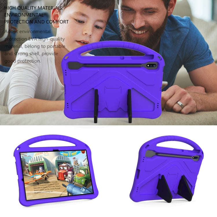 For Huawei MatePad Pro 12.6 2021 EVA Flat Anti Falling Protective Case Shell with Holder(Purple)