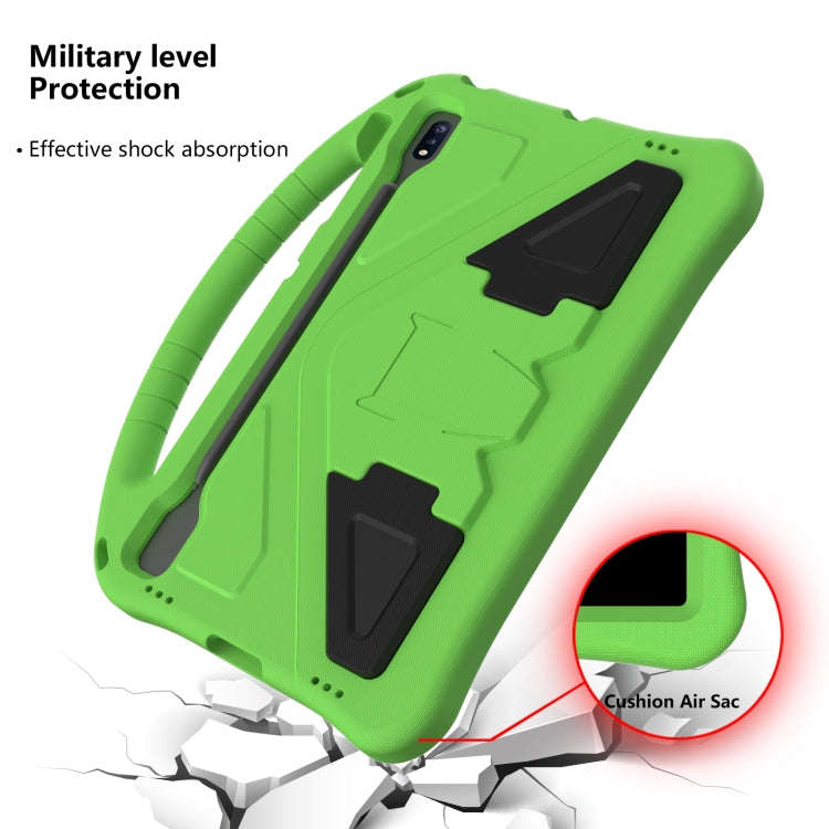 For Huawei MatePad Pro 12.6 2021 EVA Flat Anti Falling Protective Case Shell with Holder(Green)