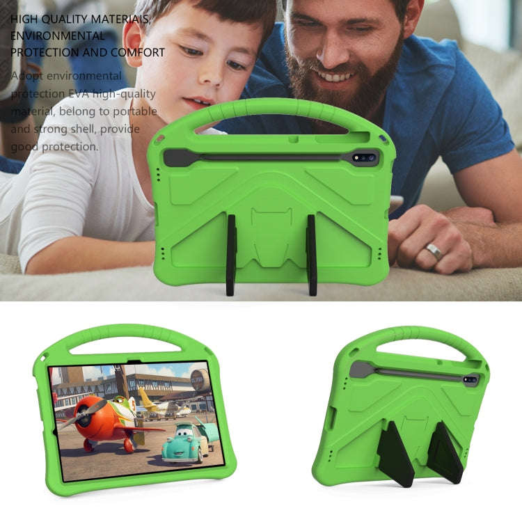 For Huawei MatePad Pro 12.6 2021 EVA Flat Anti Falling Protective Case Shell with Holder(Green)