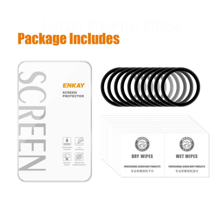 10 PCS For Samsung Galaxy Watch4 40mm ENKAY Hat-Prince 3D Full Coverage Soft PC Edge + PMMA HD Sc...